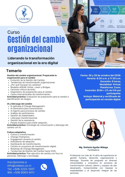 Gestion del cambio organizacional