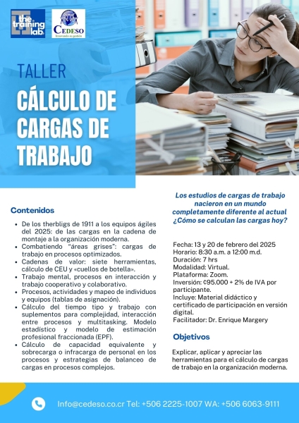 Calculo de cargas de trabajo