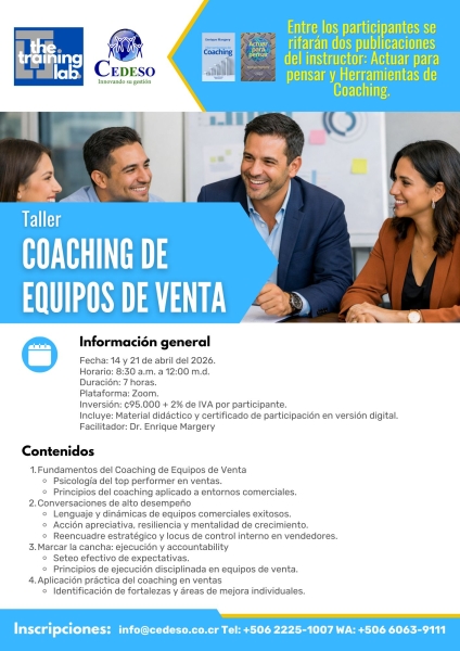 Coaching de equipos de venta v1