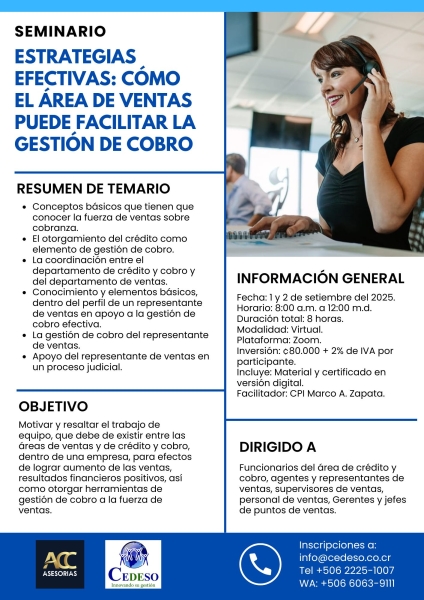 Como el area de ventas puede facilitar la gestion de cobro