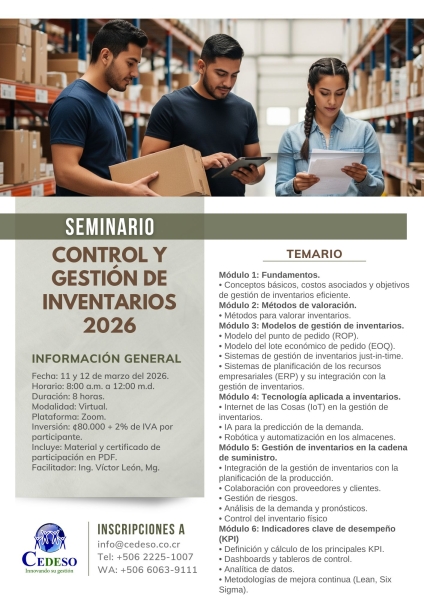 Control y gestion de inventarios 2026