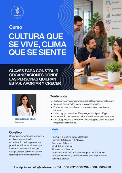 Cultura que se vive clima que se siente