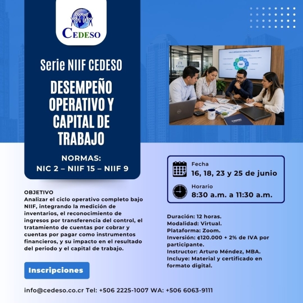 Desempeno operativo y capital de trabajo