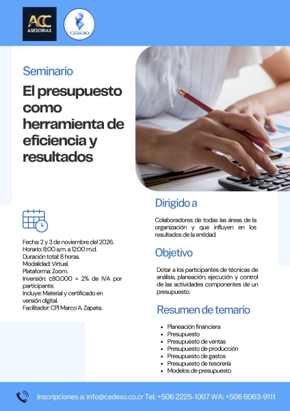 El presupuesto como herramienta de eficiencia y resultados v8
