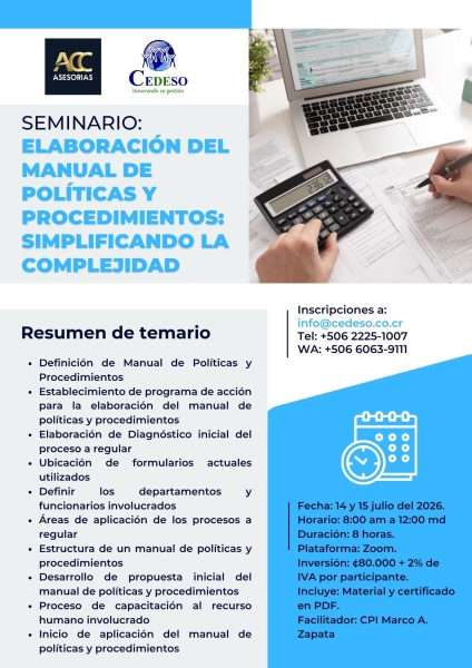 Elaboracion del manual de politicas y procedimientos v3