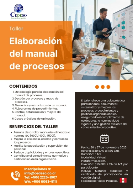 Elaboracion del manual de procesos