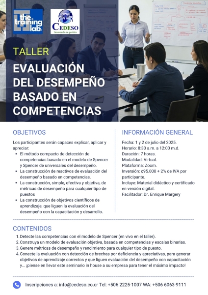 Evaluacion del desempeno basado en competencias