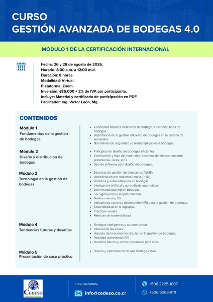 Gestion avanzada de bodegas 4.0