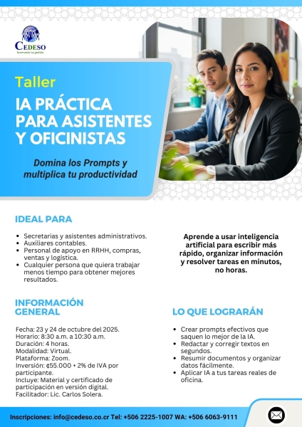 IA practica para asistentes y oficinistas