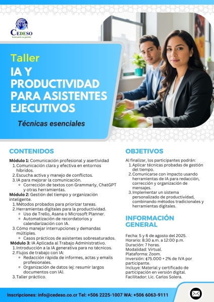 IA y productividad para asistentes ejecutivos