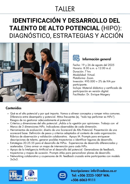 Identificacion y desarrollo del talento de alto potencial