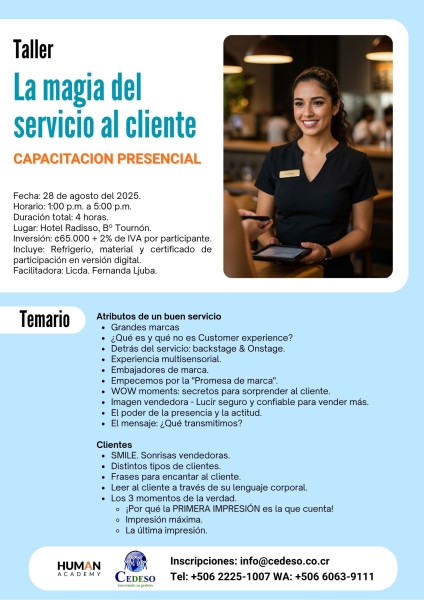 La magia del servicio al cliente - presencial