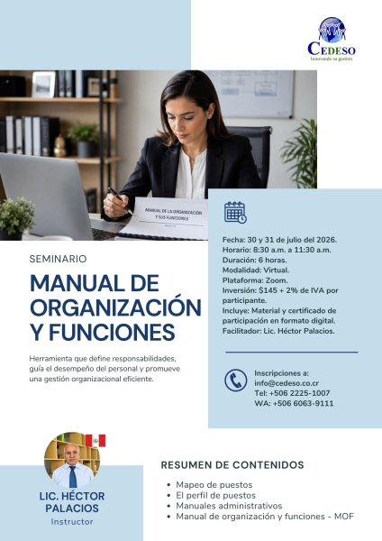 Manual de organizacion y funciones