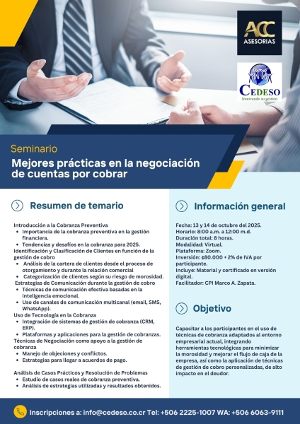 Mejores practicas en la negociacion de cuentas por cobrar - V1