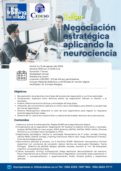 Negociacion estrategica aplicando la neurociencia V2