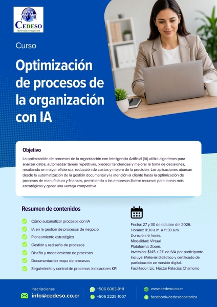 Optimizacion de procesos de la organizacion con IA