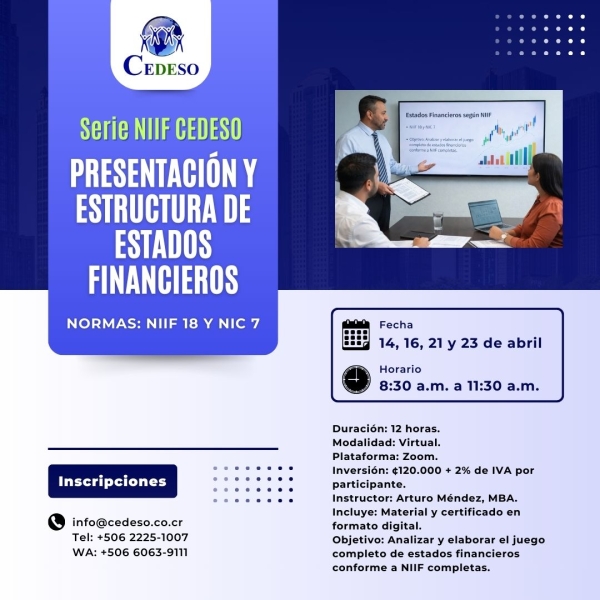 Presentacion y estructura de estados financieros