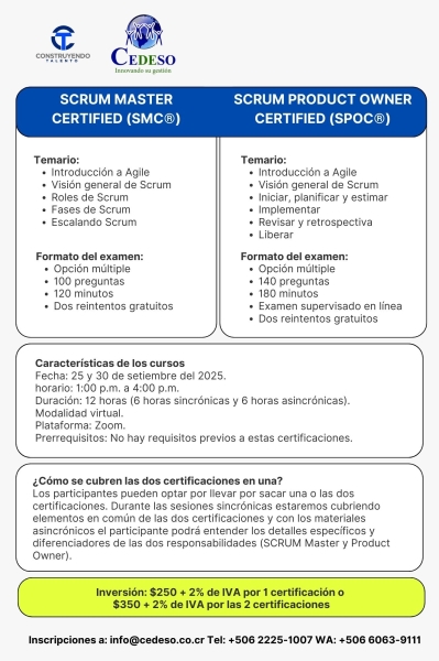Scrum Master y Product Owner 30 x 45 cm