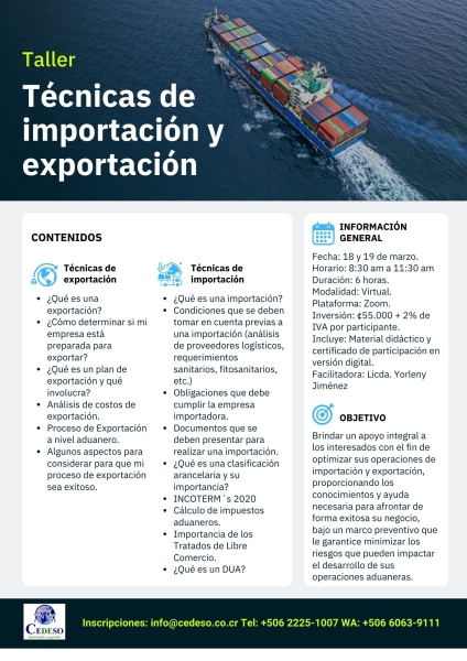 Tecnicas de importacion y exportacion V4